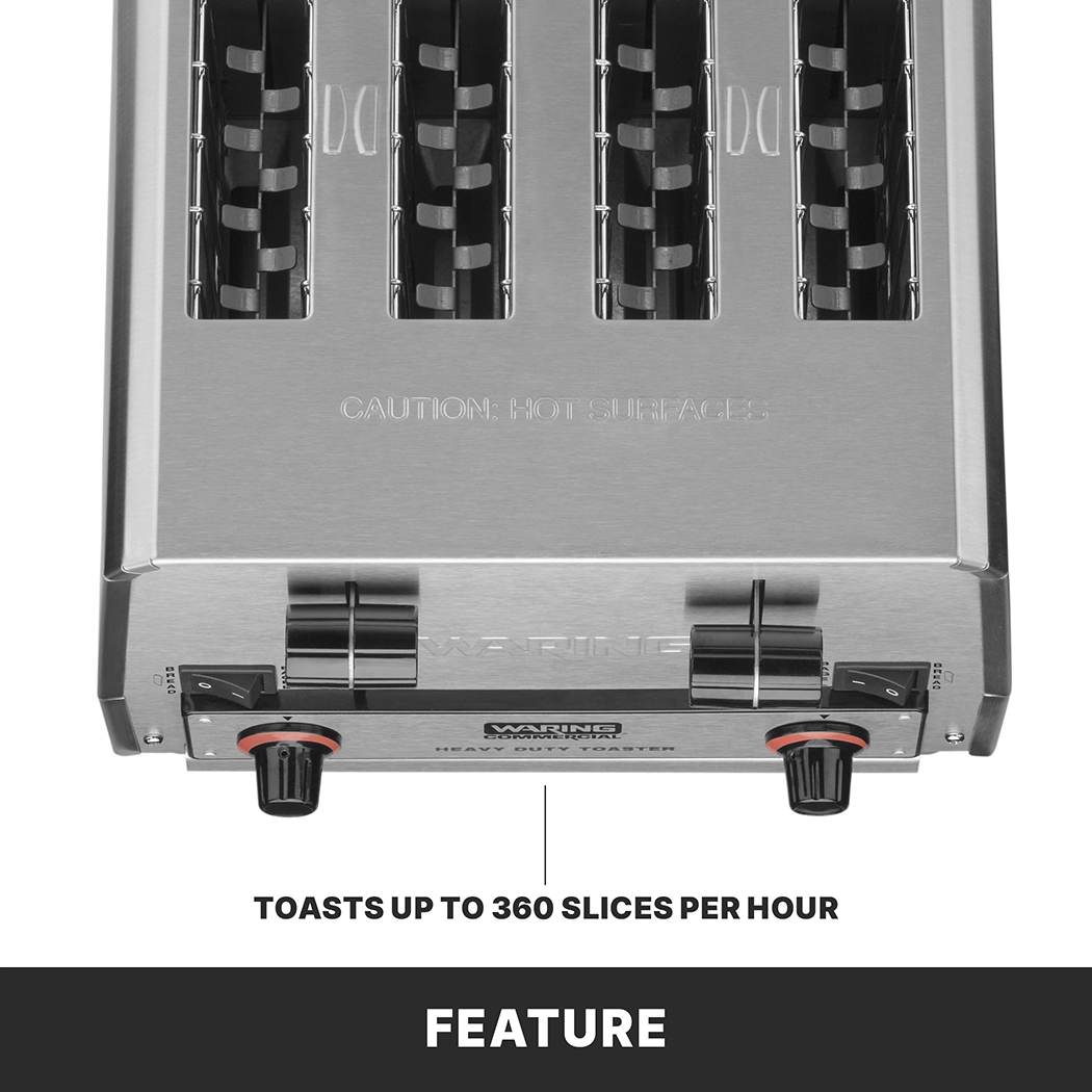 Heavy-Duty 4-Slot Switchable Bread and Bagel Toaster, 240 Volt
